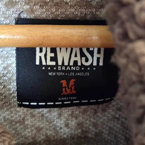 Rewash | Camo Fleece Hooded Pullover Sweatshirt Size Medium - Picture 4 of 5